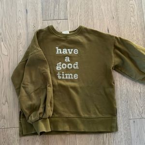 Zara Olive Green Sweatshirt